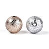 Textured Plating Opaque Acrylic Beads PACR-T019-02M-3