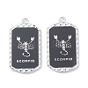 Alloy Twelve Constellations Series Big Pendants PALLOY-O107-01P-08-1