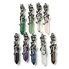 Natural & Synthetic Mixed Gemstone Faceted Double Termimal Pointed Big Pendants G-P547-03AS-1
