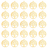 60Pcs Rack Plating 201 Stainless Steel Filigree Pendants STAS-DC0012-59-1