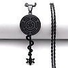 304 Stainless Steel Hecate's Wheel Key Pendant Necklaces for Women FS-WG4FA44-02-1