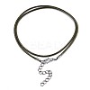 Waxed Cotton Cord Necklace Making MAK-S034-020-3