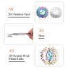 2Pcs 2 Colors 201 Stainless Steel Connector Charms/Links STAS-TA0005-70-5