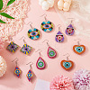 DIY Diamond Acrylic Evil Eye Theme Earrings Kit DIY-TA0005-71-6