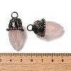 Natural Rose Quartz Pointed Pendants G-K381-02AS-02-3
