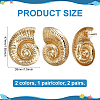 2 Pairs 2 Colors Zinc Alloy Conch Stud Earrings EJEW-PH0002-05-2