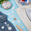 80Pcs 4 Styles Flower Polyester Embroidery Cloth Iron On/Sew On Patches DIY-FG0008-09-4