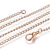 Iron Twisted Chain Necklace Making MAK-J009-33KCG-2