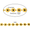 304 Stainless Steel Daisy Flower Link Chains with Enamel AJEW-CJ0001-22A-2