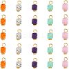 100Pcs 5 Colors Natural Agate Pendants FIND-FH0005-15-1