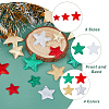 SUPERFINDINGS 120Pcs 12 Style Christmas Star Non-woven Fabric Ornament Accessories DIY-FH0005-71-4