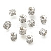 925 Sterling Silver Micro Pave Clear Cubic Zirconia Spacer Beads STER-U006-14P-2