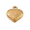 Hammered 304 Stainless Steel Pendants STAS-L313-01C-G-1