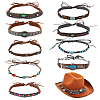 9Pcs 9 Styles Velvet & Imitation Leather Hat Belt FIND-GA0003-20-1