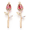 Brass Micro Pave Cubic Zirconia Pendants LS-KK-S364-014A-1