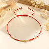 Glass Seed Bead Braided Bracelets for Women AW0420-2-2