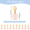 20Pcs 10 Styles Alloy Enamel Pendant Locking Stitch Markers HJEW-PH02083-2