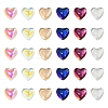 30Pcs 6 Colors Flat Back K9 Glass Rhinestone Cabochons MRMJ-YW0002-004-1