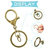 8Pcs 4 Colors Iron Alloy Lobster Claw Clasp Keychain KEYC-FS0001-06A-3