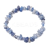Dyed & Heated Natural Blue Aventurine Chip Beaded Stretch Bracelets for Men Women BJEW-JB12089-02-2