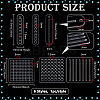 6Pcs 6 Styles Acrylic Drawing Template AJEW-BC0009-04-2