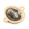 Transparent Evil Eye Resin Connector Charms RESI-WH0021-47B-2