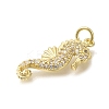 Brass Micro Pave Cubic Zirconia Pendants KK-R002-18G-2