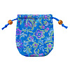 Chinese Style Flower Pattern Satin Jewelry Packing Pouches PW-WG42698-05-1