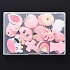 15Pcs 15 Styles Food Grade Eco-Friendly Silicone Focal Beads SIL-YW0001-51-8