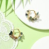 Natural Moss Agate Chips Braided Hoop Earrings EJEW-JE04940-20-3