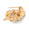 Alloy Rhinestone Clover Brooch JEWB-U006-17KCG-02-2