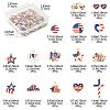 60Pcs 15 Styles Independence Day Alloy Enamel Pandants FIND-FS0004-41-4