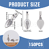 150Pcs Tibetan Style Alloy Glun-on Flat Pad Bails for Pendants Making TIBEP-SC0002-77-2