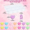 240Pcs 8 Colors Heart Acrylic Beads TACR-YW0001-92-2