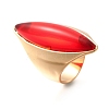Resin Horse Eye Finger Rings RJEW-R006-01G-01-4