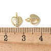 Brass Micro Pave Clear Cubic Zirconia Pendants KK-Q031-44G-03-3