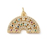 Brass Micro Pave Cubic Zirconia Pendants KK-D502-29B-G-1