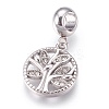 304 Stainless Steel European Dangle Charms X-STAS-O097-40P-1