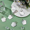60Pcs 2 Style Aluminum Alloy Pendants ALUM-BC0001-63A-5
