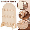 Arch Shaped Wood Bracelet Display Stands BDIS-WH0007-02-4