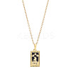 Brass with Cubic Zirconia Pendants Necklaces NJEW-LP0001-45E-G-1