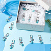 26Pcs Sea Turtle Synthetic Turquoise & 201 Stainless Steel Rhinestone Pendant Decorations HJEW-NB00252-4