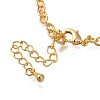 Bowknot Brass Micro Pave Clear Cubic Zirconia Card Paper Chain Bracelets for Women BJEW-L696-003G-3