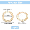 Brass Links Connectors KK-BC0006-39G-NF-2