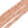 Natural Peach Moonstone Beads Strands G-B168-C10-01-2