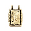 Rack Plating Brass Micro Pave Cubic Zirconia Pendants KK-G512-27G-1