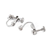 Non-Tarnish 316 Stainless Steel Clip-on Earring Findings X-STAS-K274-09P-2