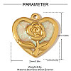 304 Stainless Steel Enamel Pendants STAS-OY006-57G-2