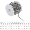 DIY 304 Stainless Steel Paperclip Chains Jewelry Making Kits DIY-DC0003-66-1