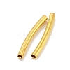 Brass Curved Tube Beads KK-B120-04F-G-2